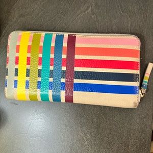 Tory Burch Multicolored Zipper Wallet